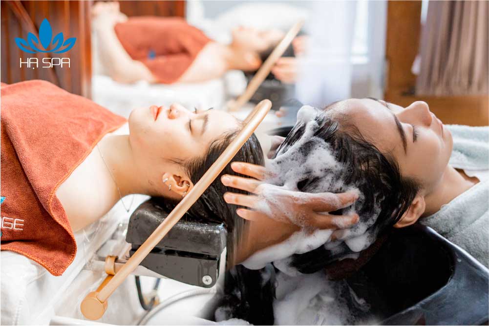 Gội đầu massage thảo dược