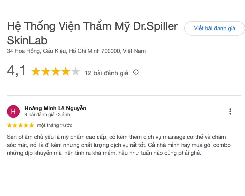 dr.spliier skinlab spa duong sinh thu duc uy tin hien nay