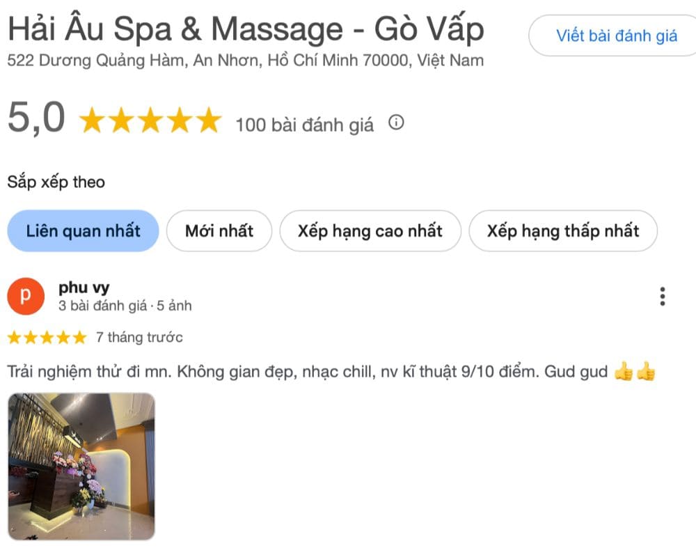 hai au spa dia diem spa go vap noi tieng dong khach