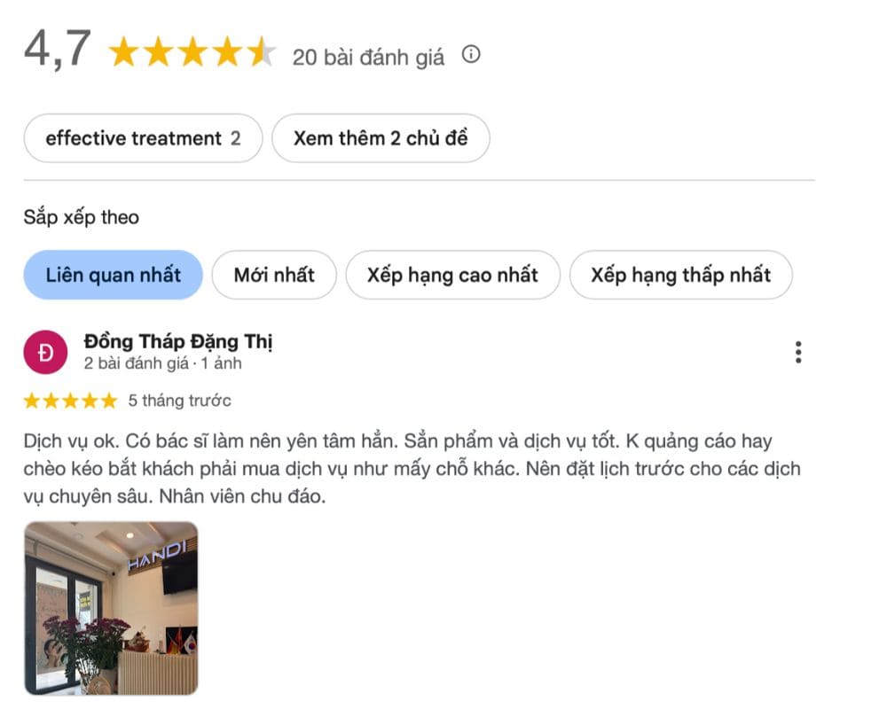handis beauty spa tan phu duoc yeu thich hien nay