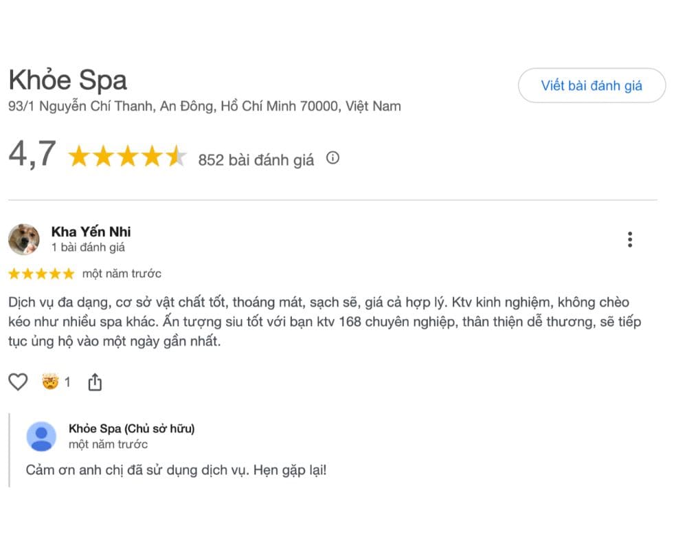 khoe spa dia chi spa tai quan 5 noi tieng chat luong