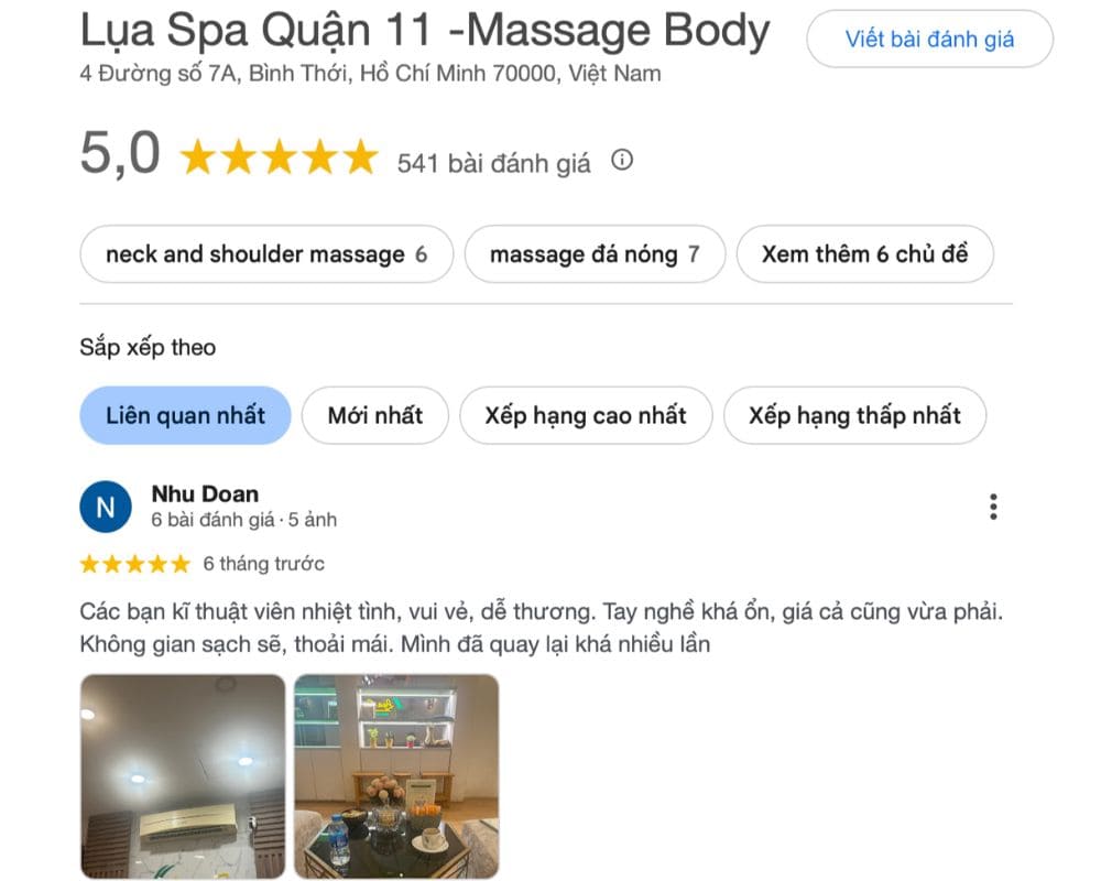 lua spa dia chi spa tai quan 11 dong khach