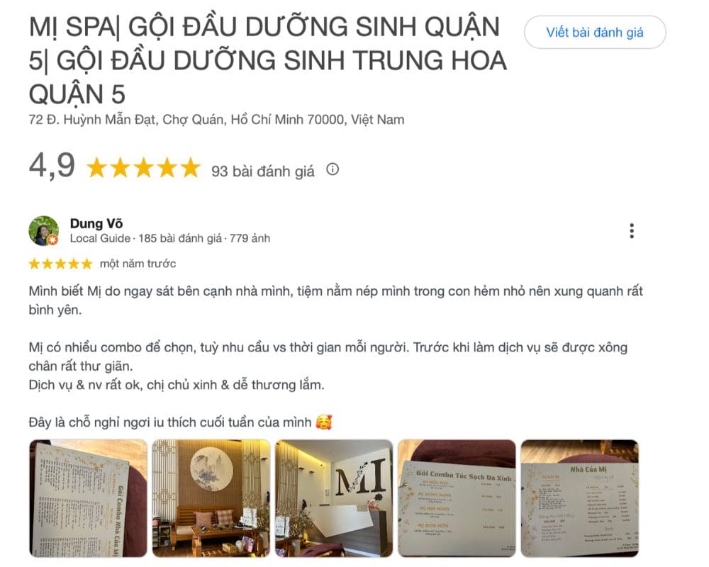 mi spa dia diem spa o quan 5 gia re