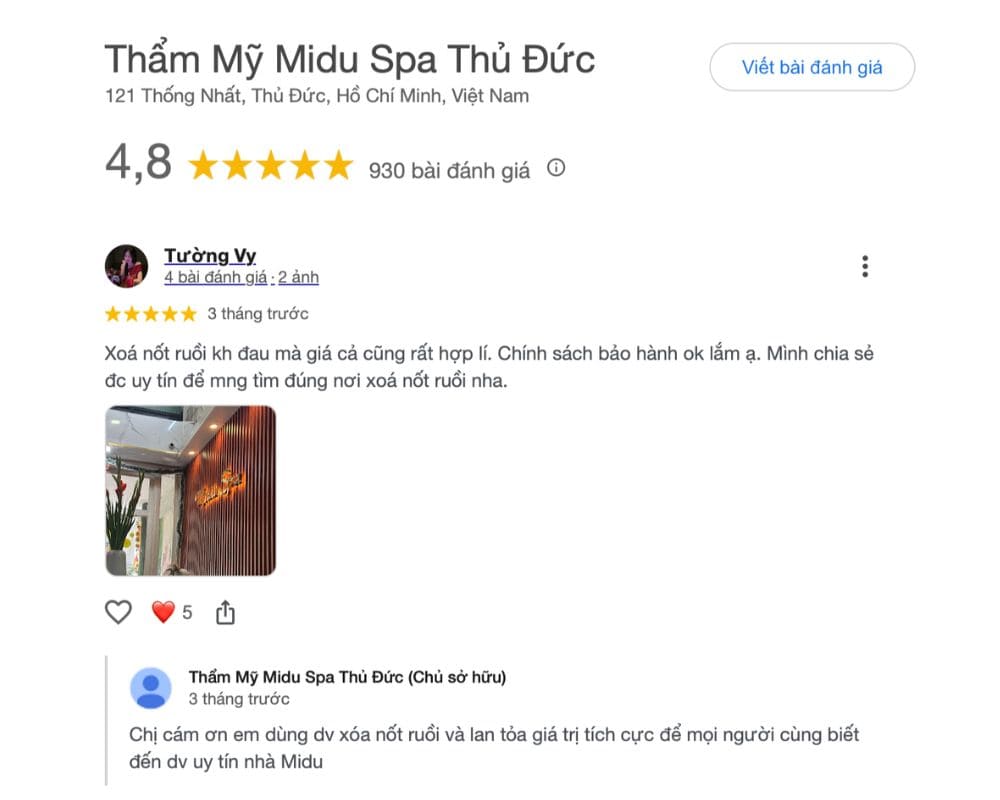 midu spa co so spa tai thu duc uy tin
