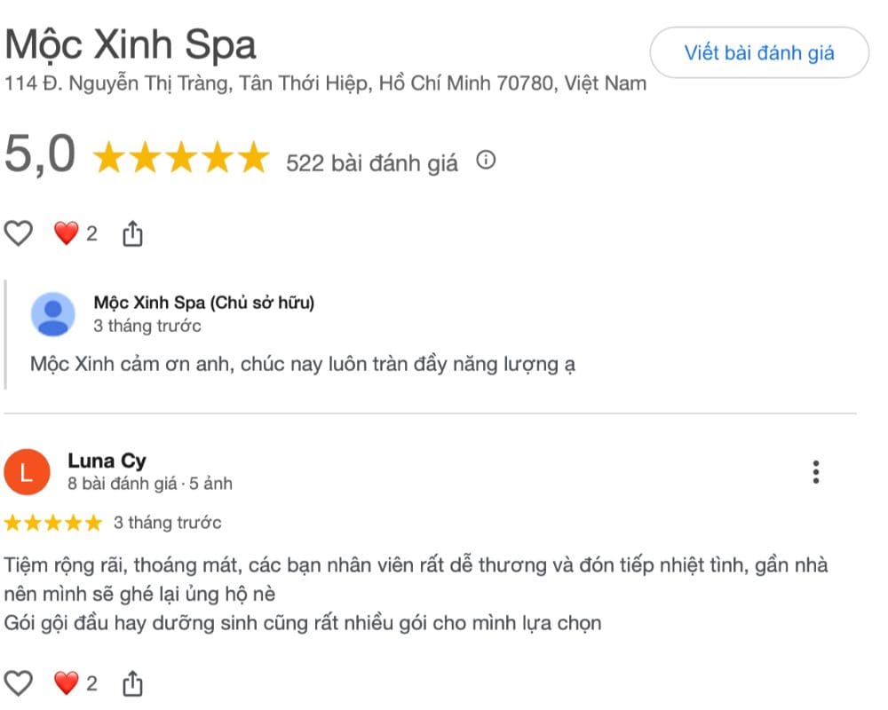 moc xinh spa dia diem spa quan go vap noi tieng