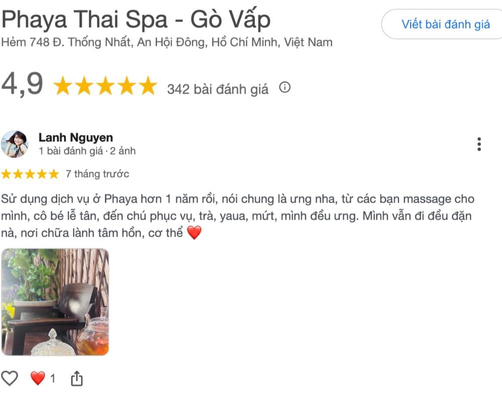 phaya thai spa dia diem spa duong sinh go vap dang trai nghiem