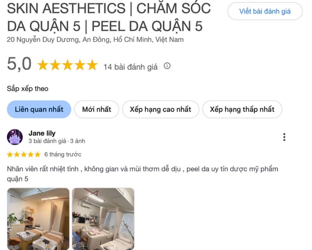 skin aesthetics dia diem spa lam dep quan 5 duoc yeu thich hien nay